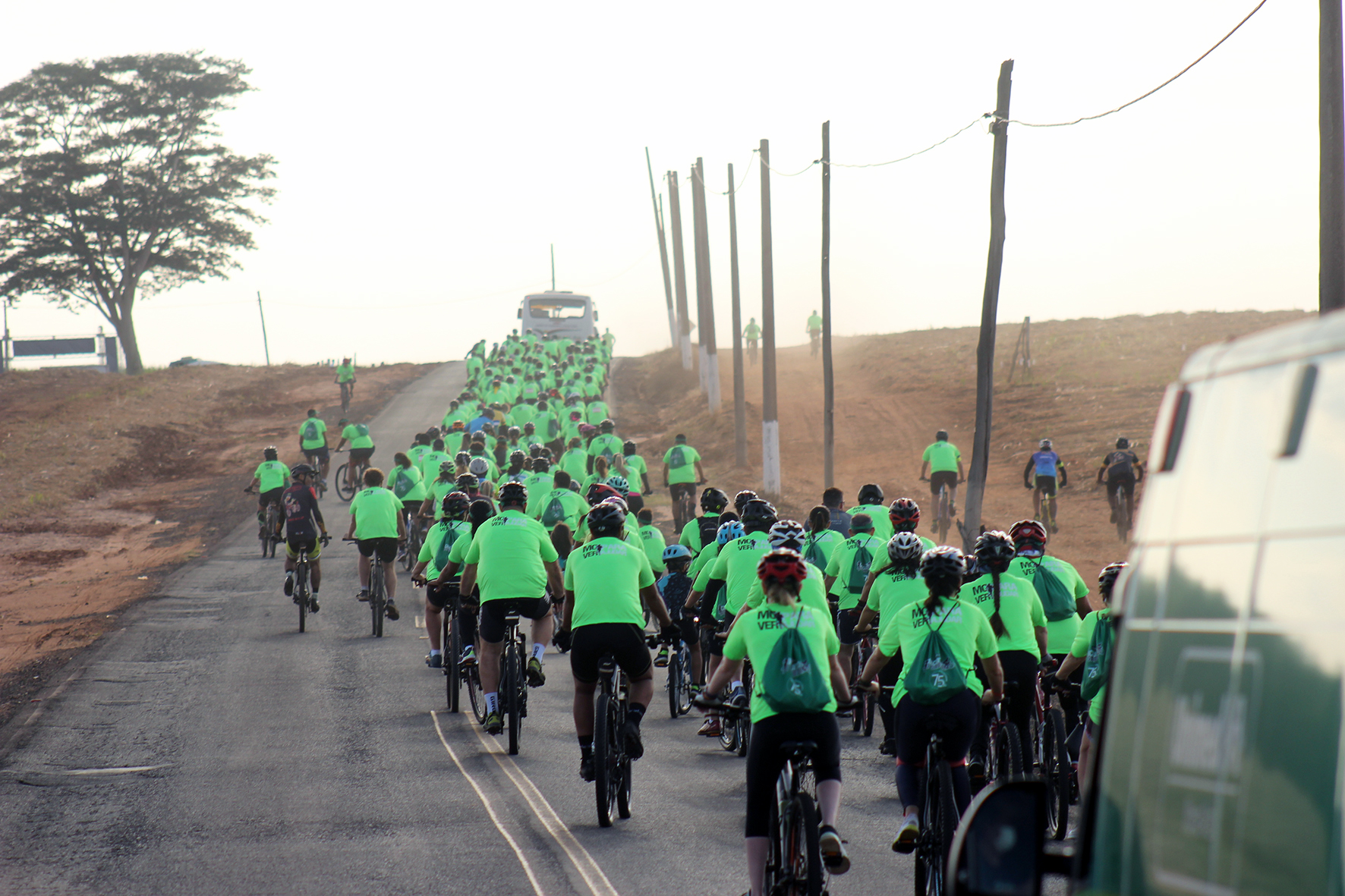 Ciclistas completaram percurso de 7km até a portaria da Cepêra, em Ibitirama